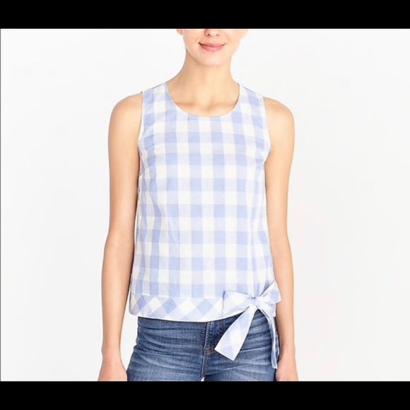J Crew Gingham Top - Picture 1 of 3